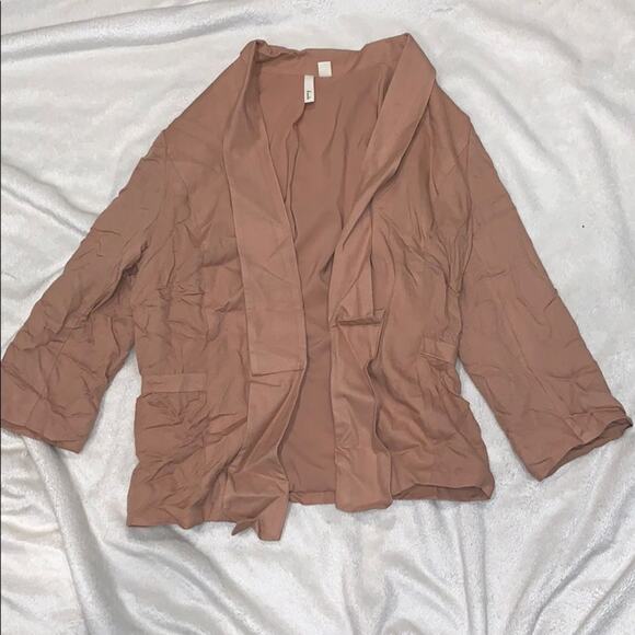 Frenchi Neutral Earth Tone Tan Relaxed Front Blazer | Sz S - Picture 2 of 4